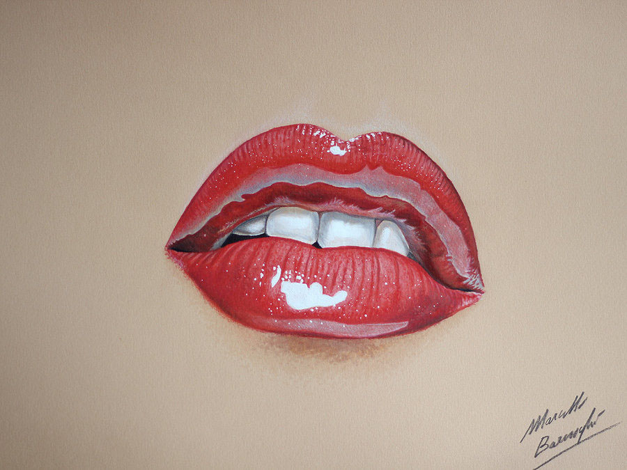 3D иллюзии Марчелло Баренги губы
