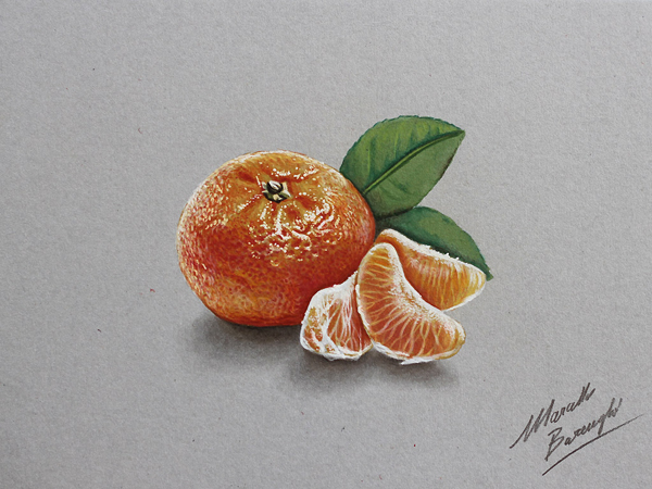 3D иллюзии Марчелло Баренги мандарины