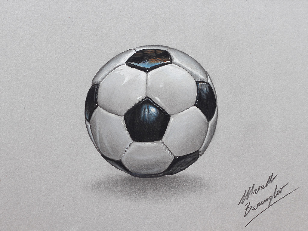 3D иллюзии Марчелло Баренги футбольный мяч